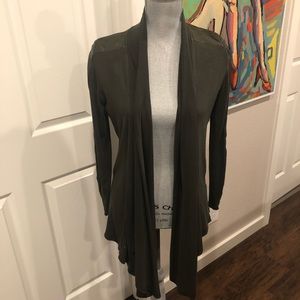Alice + Olivia olive green cardigan